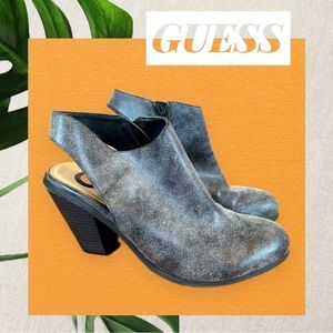 Guess Grey Cutout Slingback Booties